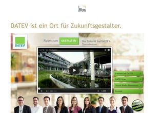 DATEV ist ein Ort für Zukunftsgestalter.

27

 