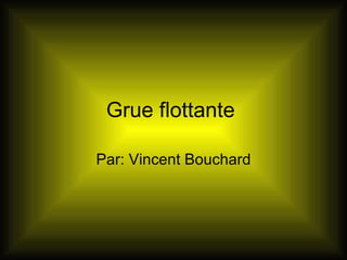 Grue flottante  Par: Vincent Bouchard 