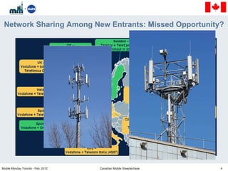 Network Sharing Among New Entrants: Missed Opportunity? Mobile Monday Toronto - Feb. 2012 