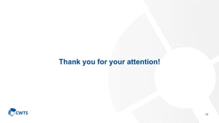 Thank you for your attention!
19
 