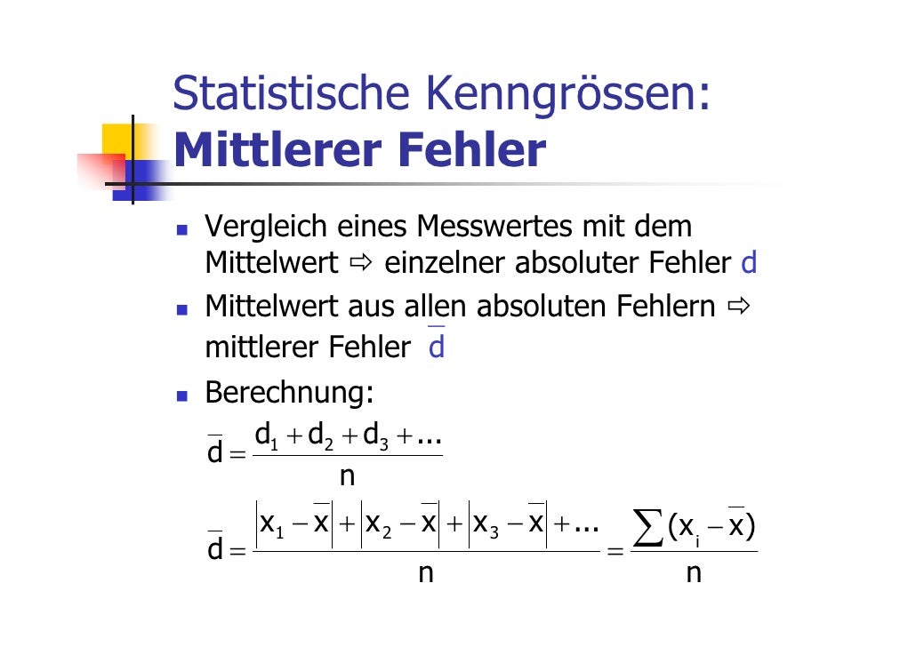 Grundbegriffe der statistik
