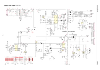GRUNDIGService	ChassisTF
2-45
Netzteil / Power Supply FSP223-3F01
R216
C209
+
C205
+
C207
34
PC502:1
F101
4
4
1
1
3
3
2
2
BD101
CX101
C601 C602
C603
R624
CY102CY101
VA101
12
PC501:2
C501
R526
GND
R621
R212
U201
C210 R217
R220R219
12
PC101:2
R218
L202
L601
+5VS/2.5A
+5VS
L602:1
L602:3
R215
R227
R229
+24V/8A
GND
+24V
GND
+
C101
34
PC501:1
R527
Q503
R528
+
C201
+
C202
+
C212
D203
+
C607
C508
Q504
ZD501
R529
R533
+
C507
TH101
R221
D205
Q201
R213
P1
P1
R228
FB502
+12V
+12V/1.5A
CY105
PRIMARY SECONDARY
R101
Q601
R623
R622
D201
D202
T101:10
T101:9
T101:11
T101:12
T101:8
T101:7
CY104
CY103
T501:9
T501:8
T501:5
T501:6
T501:2
T501:1
T501:4
T501:3
R222
U202
C211
R224
R226R225
R223
12
PC502:2
!
T101:5
T101:2
Vcc
+
C203
!
!
!
!
!
!
!
!
!
!!
!
!
!
!
!
!
!
!
!
ETD34
EE19
!
!
TH201R230
Q602
R131
Q102
R130 Q101
D105
C111
R144
R129
C103
C109
+
C102
C110
D104
R143
C108
R122
R126
R123
C104
R124
C107
R141R125
34
PC101:1
R128
Vcc
C112
R142
Q103
Q104
ZD101
D103
D102
R132R133
Fmax
2
SF
9
CT
3
DT
7
FB
6
FF
8
Css
1
Rt
4
GND
10
Bo
5
MLower
11
MUpper
15
HB
14
Vcc
12
Vbost
16
N.C.
13
U101
C105
C106
D101 R127
R121
R105R106R107
D603
D601
D602
D503
D505
D210
D209
+
C204
R146
R145
!
!
R629
R147R148
1
2
3
4
5
6
7
8
9
10
11
12
13
14
P201
1
2
3
4
5
6
7
8
9
10
11
12
P202
1
2
3
4
5
6
7
8
9
10
11
P203
R521
C509
C505
+
C510
C506
ZD503
ZD504
FB
4
S/OCP
1
SS
2
Vcc
5
D
8
D
7
N.C.
6
GND
3
U501
D204
D208
L201 +
C213
FB601
FB201
!
L
SC101:1
N
SC101:2
+5VS
GND
+12V
+24V
DIM
STBY
CY106
!
12
LF101:1
34
LF101:2
12
LF102:1
34
LF102:2
!
!
C606
C604
R625
R603
R601
R602
R628
R627
!
L602:4
L602:2
C605
R626
Vcc
8
FB
1
GND
6
DRV
7
Mult
3
ZCD
5
Comp
2
Cs
4
U601
BL
STBY
R606
R604
R605
P2
P2
R138
34
PC102:1
R109R108R110
C114
R139
D108 Q107
C502
Q502
Q501
R524
R525
D502
D501
R523
D107
R522
P4
D106
R140C115
C116
Q108
D109
D110
12
PC102:2
R202
R203
R201Q202
C206
S1
ZD201
ZD202
D206
D207
S1
R137
Q105R134
R135
R136
P3
Vcc
Q106
C113
D113
P3
P4
R102R103R104
D111
D112
FB501
FB202
R204
R205
R206
R207
R208
R209
R210
R211
R214
R231
R232
R233
!
!
S1
!
!
!
!
R149
!
!
!
!
!
T4.0A H/250V
C608
C609
!
(SC102:1)
(SC102:2)
1
2
3
1 2 3
 