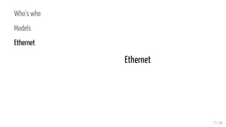 Who's who
Models
Ethernet
Ethernet
7 / 33
 
