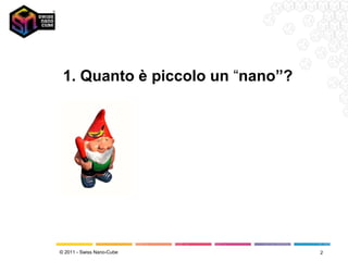 1. Quanto è piccolo un “nano”?




© 2011 - Swiss Nano-Cube          2
 