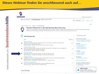 www.swisscom.ch / businessboxhilfe