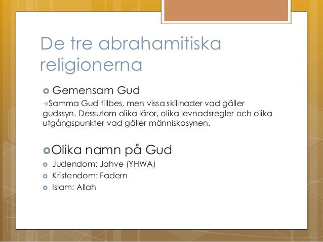 Skillnader Mellan Islam Och Kristendom Och Judendom