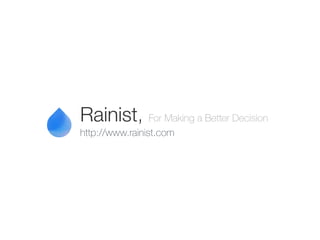 Rainist, For Making a Better Decision 
http://www.rainist.com 
