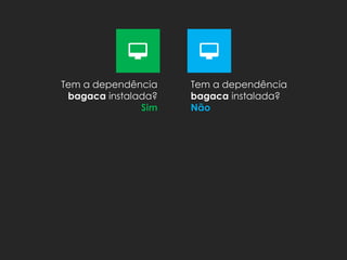 Tem a dependência
bagaca instalada?
Sim
Tem a dependência
bagaca instalada?
Não
 