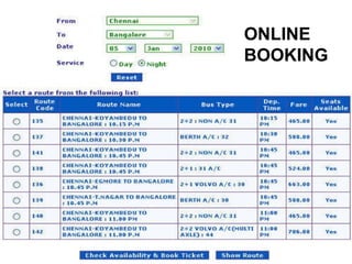 ONLINE BOOKING 