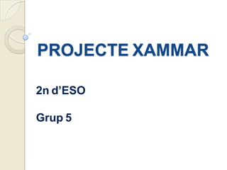 PROJECTE XAMMAR

2n d’ESO

Grup 5
 