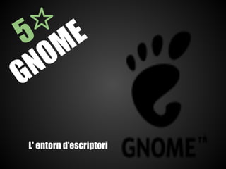 5 ME
  N O
G
L' entorn d'escriptori
 