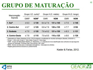 GRUPO DE MATURAÇÃO
12
 