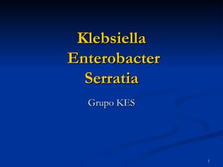 Klebsiella  Enterobacter Serratia Grupo KES 
