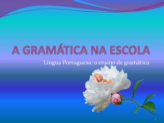 Língua Portuguesa: o ensino de gramática




                                           1
 