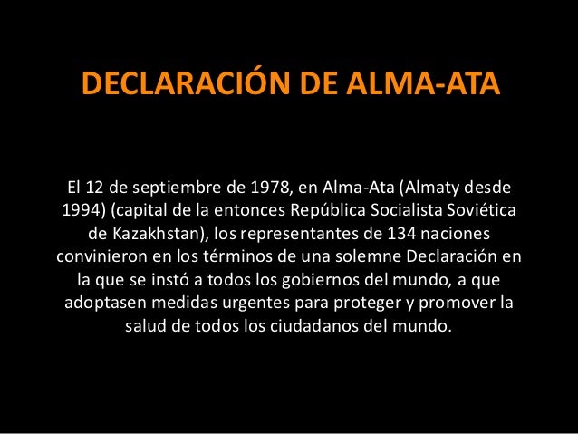 Declaración de Alma-Ata