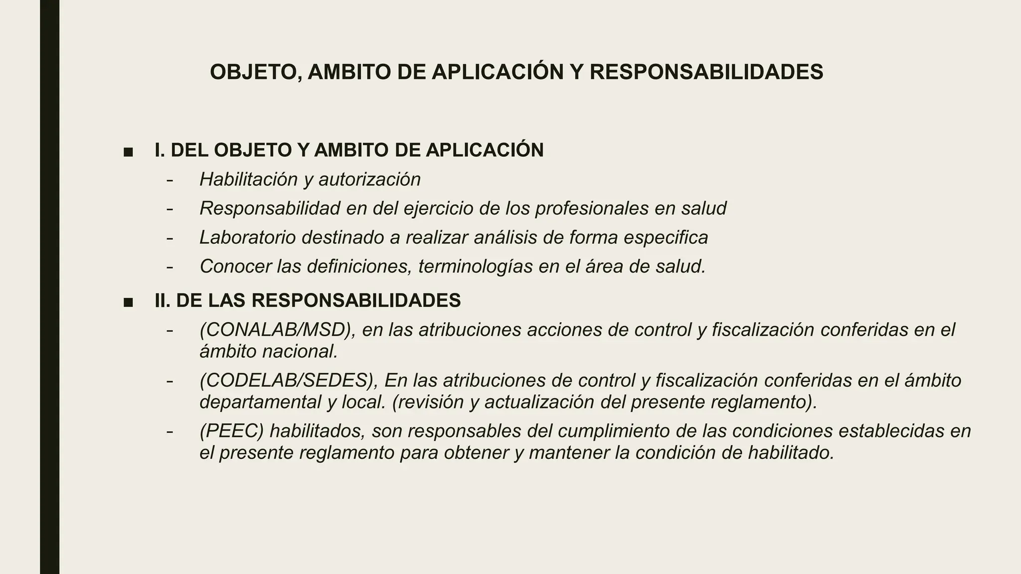 Reglamento general para habilitación de laboratorio .pptx | Infectious ...