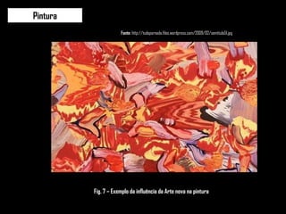 Pintura Fonte:  http://tudopornada.files.wordpress.com/2009/02/semttulo51.jpg Fig. 7 – Exemplo da influência da Arte nova na pintura 