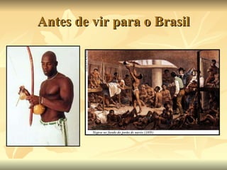 Antes de vir para o Brasil 