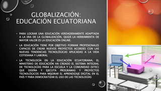 Globalización en la Educación | PPTX