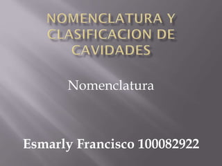 Nomenclatura

Esmarly Francisco 100082922

 