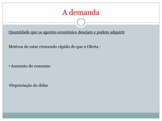 Amento no custo de produção