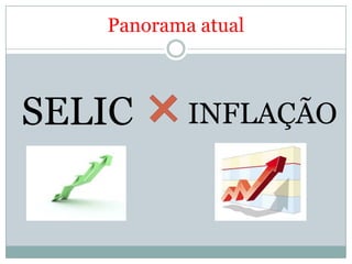 Taxa básica de juros – SELIC- sistema especial de liquidação e custódia.