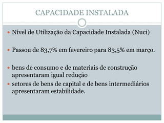 Atualizações - INFLAÇÃOInflação deverá apresentar taxas menores a partir de maioPico da inflação em 2011 ocorreu em abril, quando o IPCA subiu 0,77% e o acumulado em 12 meses fechou em 6,51%.