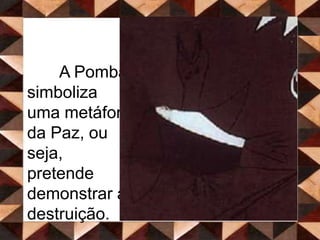 A mulher a cair representa ansiedade, busca, pânico, súplica. 