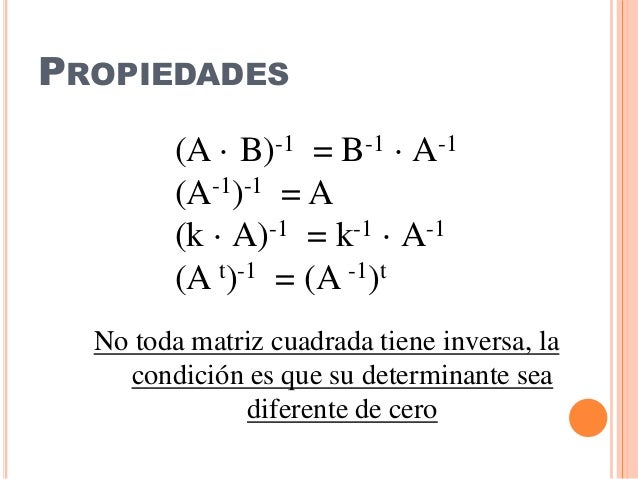 Matriz Inversa y Matrices Semejantes