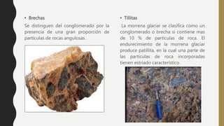 Brecha Roca TEXTURA Y DETERMINACION DE ROCAS SEDIMENTARIAS | PPTX