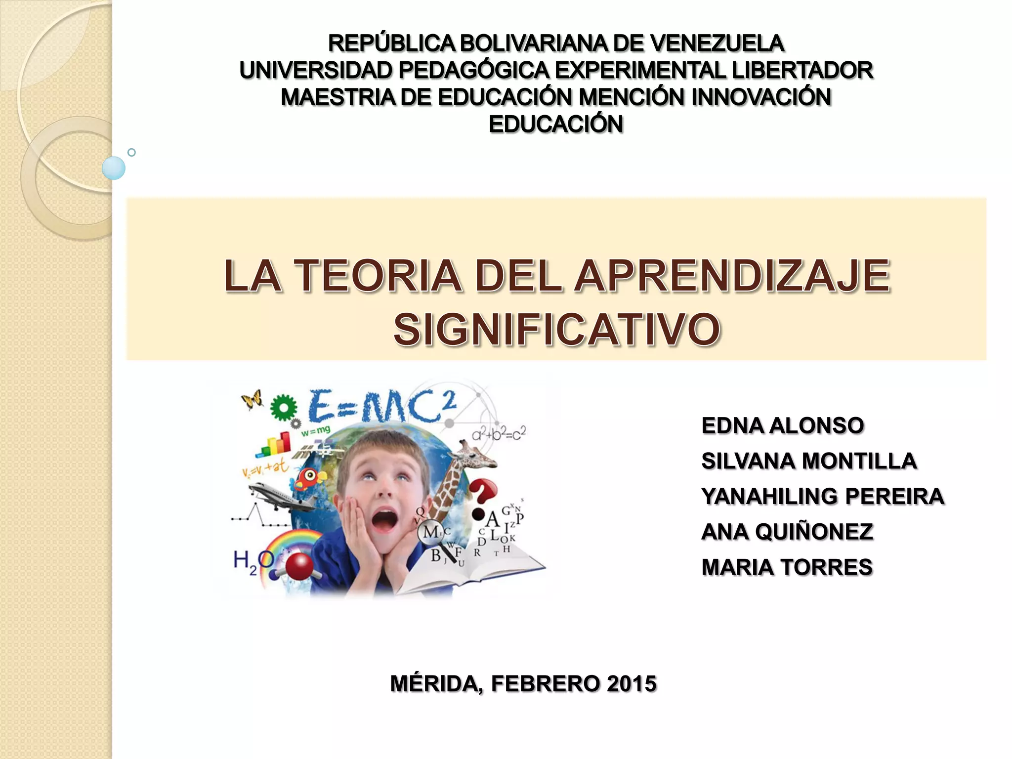 LA TEORÍA DEL APRENDIZAJE SIGNIFICATIVO | PDF