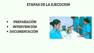 ETAPAS DE LA EJECUCION
PREPARACIÓN
INTERVENCIÓN
DOCUMENTACIÓN
 