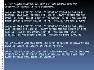 T  R A B A J O  C O L A B O R A T I V O2  “Industria Cinematográfica ” 