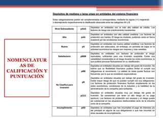 NOMENCLATUR
AS DE
CALIFICACIÓN Y
PUNTUACIÓN
 