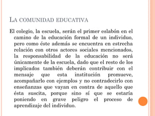 La comunidad Educativa | PDF