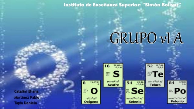 grupo 6 de la tabla periodica instituto de enseanza superior simn bolvar martnez pablo catalini eliana tapia daniela - Tabla Periodica Grupo 6 A grupo 6 de la tabla periodica instituto de enseanza superior simn bolvar martnez pablo catalini eliana tapia daniela - Tabla Periodica Grupo 6 A