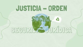 SEGURIDAD JURÍDICA
JUSTICIA - ORDEN
SOCIAL
 