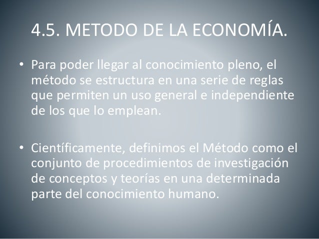 METODO DE LA ECONOMIA