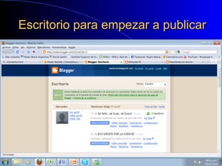 Escritorio para empezar a publicar 
