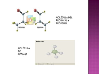 MOLÉCULA DEL PROPANAL Y PROPENALMOLÉCULA DEL METANO
