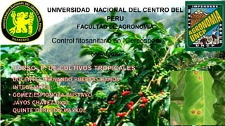 UNIVERSIDAD NACIONAL DEL CENTRO DEL
PERU
FACULTAD DE AGRONOMIA
Control fitosanitario en “Cercospora
coffeicola”
 