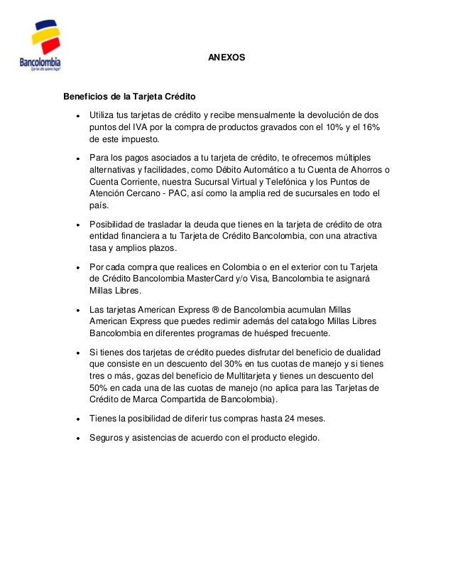 solicitar una tarjeta de credito bancolombia