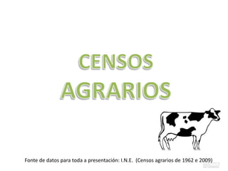 Fonte de datos para toda a presentación: I.N.E. (Censos agrarios de 1962 e 2009)
 