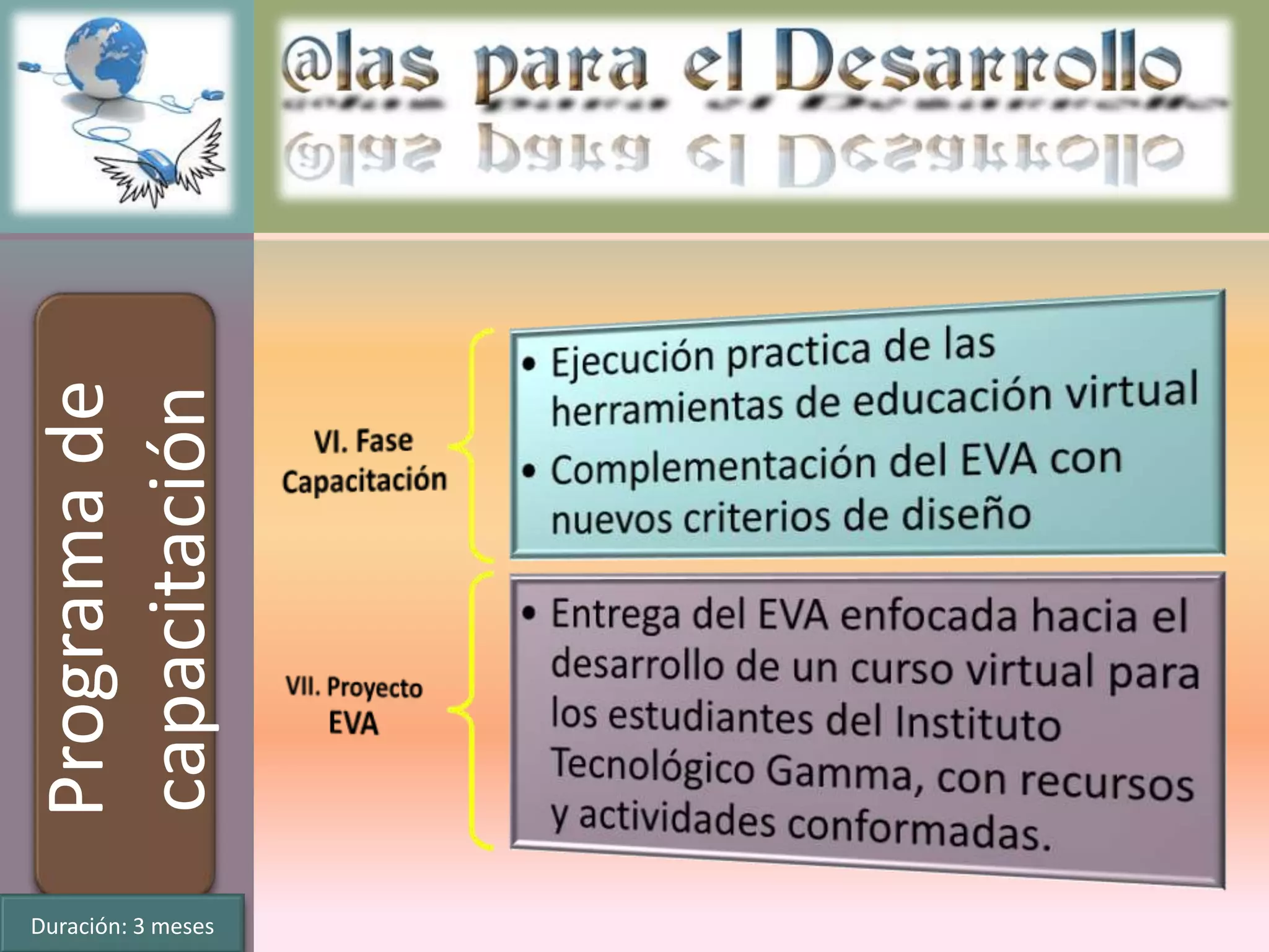 Programa de




Duración: 3 meses
                    capacitación
 