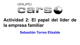 Actividad 2: El papel del líder de
la empresa familiar
Sebastián Torres Elizalde
 