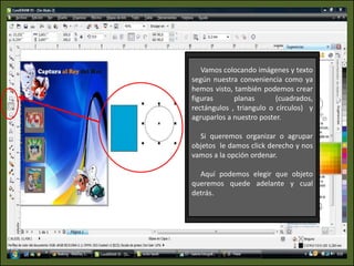   Ya finalizamos nuestro formato, ahora procedemos a establecer los demás elementos de nuestro poster.Volvemos a importar una imagen como lo hicimos anteriormente esta vez sin convertirla en power clip, solo la ubicaremos donde creamos sea necesario.Podemos colocar la cantidad de imágenes que deseemos para nuestro poster.   