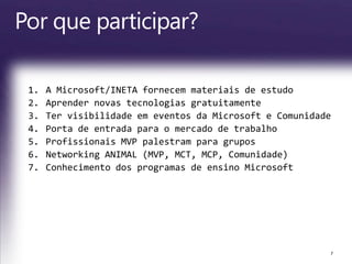 O que vamos estudar?O que é INETA?3INETA (International .NET Association)Associação internacional sem fins lucrativos criada por grupos de usuários para grupos de usuáriosNo mundo existem mais de 300 grupos cadastrados, aproximadamente 100 mil desenvolvedores que estudam a plataforma .NET, no brasil existem 45 grupos
