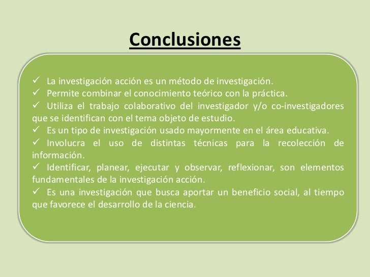 Conclusion Sobre Metodologia De La Investigacion