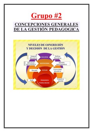 Grupo #2
CONCEPCIONES GENERALES
DE LA GESTIÓN PEDAGOGICA
 