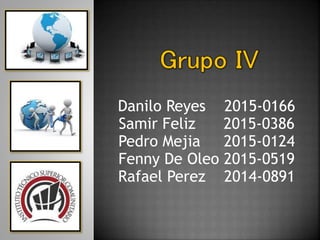 Danilo Reyes 2015-0166
Samir Feliz 2015-0386
Pedro Mejia 2015-0124
Fenny De Oleo 2015-0519
Rafael Perez 2014-0891
 